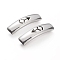 Non-Tarnish 201 Stainless Steel Curved Tube Beads, Curved Tube Noodle Beads, Tube with Male Gender Sign, Stainless Steel Color, 36x10x8mm, Hole: 8x4mm