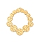 304 Stainless Steel Pendants, Ion Plating(IP), Teardrop Charms, Real 14K Gold Plated, 40.5x36x1mm, Hole: 1.6mm