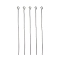 304 Stainless Steel Eye Pins, Stainless Steel Color, 65mm, Hole: 2mm, Pin: 0.7mm