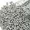 TOHO Round Seed Beads, Japanese Seed Beads, (714F) Metallic Matte Silver, 8/0, 3mm, Hole: 1mm, about 222pcs/bottle, 10g/bottle