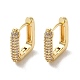 Серьги-кольца из латуни с микропаве из кубического циркония EJEW-A031-20G-1