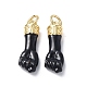 Эко-подвески с покрытием из латуни и эмали KK-F845-36G-02-2