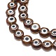 Ручной сглаза Lampwork плоские круглые пряди шарик LAMP-L058-10mm-13-3