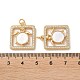 Латунные микропаве прозрачные подвески с фианитом KK-B083-29A-G-3