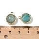 Плоские круглые подвески из натурального амазонита G-U028-03G-04-3