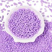 Непрозрачные цвета блестящие стеклянные бусины SEED-T006-02D