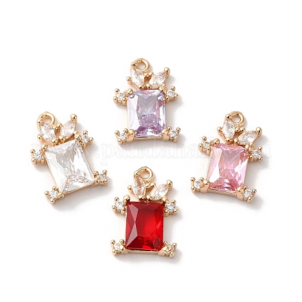 Латунные микро проложить кубического циркония подвески KK-C062-006G-1