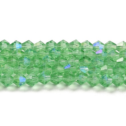 Прозрачные стеклянные бусины гальваническим пряди GLAA-F029-2mm-D24-1