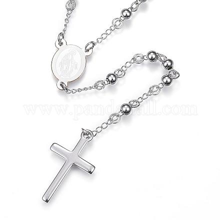 Не тускнеющие четки из нержавеющей стали 304 NJEW-D285-42P-1