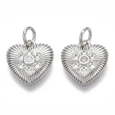 Латунные микропаве прозрачные кубические циркониевые подвески KK-S356-018P-NF-1