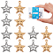 20Pcs 2 Colors 304 Stainless Steel Charms, Star, Golden & Stainless Steel Color, 14.5x12x2mm, Hole: 1.2mm, 10pcs/color