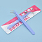 Stainless Steel Tweezers, Bend Head, Lilac, 11.6x1cm