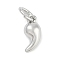Brass Pendants, Pepper Charms, Lead Free & Cadmium Free, Long-Lasting Plated, Rack Plating, with Jump Ring, Platinum, 95x4x3.5mm
