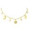 Moon & Star & Sun Brass Pendant Necklaces, 304 Stainless Steel Cable Chain Necklaces, Golden, 15.94 inch(40.5cm)