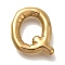 PVD Vacuum Plating 304 Stainless Steel Pendants, Real 18K Gold Plated, Letter Charm, Letter Q, 19x17x4.5mm, Hole: 2mm