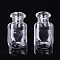 Handmade One Hole Blown Glass Globe Cover, For Bottle Pendant Making, Clear, 25x14~14.5x14~14.5mm, Hole: 6~6.5mm, Bottle Capacity: 2.4ml(0.08 fl. oz)