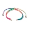 Gradient Color Braided Nylon Cord Slider Bracelet Making, Nice for DIY Jewelry Making, Colorful, 9-1/2 inch(24.2cm)