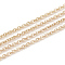 Brass Cable Chains, Soldered, Cadmium Free & Nickel Free & Lead Free, with Spool, Flat Oval, Real 18K Gold Plated, 1.5x1.3x0.3mm, about 98.42 Feet(30m)/roll