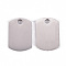 Non-Tarnish 201 Stainless Steel Pendants, Laser Cut, Stamping Blank Tag, Rectangle, Stainless Steel Color, 21.5x15x1mm, Hole: 3mm
