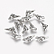 Tibetan Style Alloy Beads, Bird, Cadmium Free & Nickel Free & Lead Free, Antique Silver, 7x14x4.5mm, Hole: 1mm