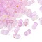 Gradient Color Transparent Acrylic Beads, with Golden Foil, Peanut, Violet, 5.5x11.5x6.5mm, Hole: 1.8mm, about: 40pcs/10g
