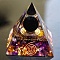 Resin Orgonite Pyramids with Ball, Craft Healing Pyramids, for Spirits Lift Stress Relief, Indigo, 60x60x60mm