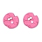 Opaque Resin Cabochons, Biscuit, Pearl Pink, 22x20x5mm