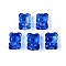 Baking Paint Transparent Glass Beads, Bear with Heart, Blue, 20~20.5x14.5~15x13.5~14mm, Hole: 1.5~1.6mm
