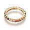Cubic Zirconia Rings, with Brass Findings, Real 18K Gold Plated, Size 9, 19mm
