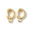 Brass Micro Pave Cubic Zirconia Pendants Bails, Lead Free & Cadmium Free, Long-Lasting Plated, Rack Plating, Real 18K Gold Plated, 12.5x7.5x3mm, Hole: 1.6mm