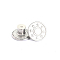 Alloy Button Pins for Jeans, Nautical Buttons, Garment Accessories, Round with Star, Platinum, 17mm