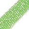 Transparent Glass Beads, 32 Facets, AB Color Plated, Round, Light Green, 4.5x4mm, Hole: 1mm, about 87~93pcs/strand, 32~33cm