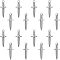 304 Stainless Steel Pendants, Dagger, Stainless Steel Color, 24x9x3.5mm, Hole: 1.6mm, 16pcs/box