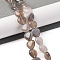 Natural Grey Agate Beads Strands, Heart, 11.5~12x11.5~12x5~5.5mm, Hole: 1mm, about 33pcs/strand, 15.16''(38.5cm)