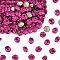 Preciosa® MAXIMA Crystal Round Stones, Czech Crystal, Dura Foiling, Round(431 11 615 Chaton), 70350 Fuchsia, SS10/PP21(2.7~2.9mm)