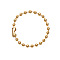 Trendy hip-hop Stainless Steel Ball Chains Bracelet Unisex Fashion Hand Accessory, Golden, 7-1/8 inch(18cm)