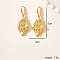 Luxury Vintage Exaggerated Metal Leaf Earrings for Party Gift Banquet Wear