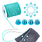 NBEADS 27 Yards Stitch Keeping Cords, 3mm Hollow Rubber Tubing Knitting Barber Cord Stitch Keeper with Plastic Cord Locks Plastic Stitch Markers for Holding Stitches Beading and Jewelry Making