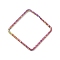 304 Stainless Steel Linking Rings, Textured, Square, Rainbow Color, 27x27x1mm