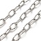 316 Surgical Stainless Steel Cable Chains, Unwelded, Stainless Steel Color, 15x8x2mm