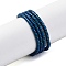 Electroplated Non-magnetic Hematite Beads Strands, Disc, Heishi Beads, Blue Plated, 2~2.5x1mm, Hole: 0.6mm, about 365~370pcs/strand, 15.47''(39.3cm)