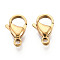 304 Stainless Steel Lobster Claw Clasps, Ion Plating(IP), Real 18K Gold Plated, 15x9x4~4.5mm, Hole: 1.8mm
