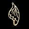 201 Stainless Steel Pendants, Laser Cut, Wing, Golden, 45x20x1mm, Hole: 1.6mm