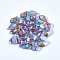 50Pcs Faceted Leaf Glass Pendants, Medium Orchid, 22x15x7mm, Hole: 1.4mm
