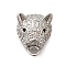 Rack Plating Brass Micro Pave Cubic Zirconia Pendants, Lead Free & Cadmium Free, Long-Lasting Plated, Pig, Platinum, 16x12x7mm, Hole: 2.5mm