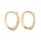 Brass Hoop Earrings, Oval, Light Gold, 18x2mm