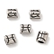 Oval with Constellation 304 Stainless Steel Beads, Large Hole Beads, Antique Silver, Pisces, 9x9x6mm, Hole: 4.5mm