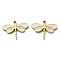 304 Stainless Steel Pendants, with Enamel, Dragonfly Charm, Real 14K Gold Plated, 11.5x16x1.5mm, Hole: 1.2mm