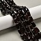 Natural Amber Beads Strands, Cuboid, with Seed Beads, 9~11.5x6~8x6~7mm, Hole: 0.7mm, about 30pcs/strand, 13.98 inch(35.5cm)