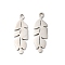 Non-Tarnish 201 Stainless Steel Pendants, Laser Cut, Leafy Branch Charms, Stainless Steel Color, 20x7x1mm, Hole: 1.4mm